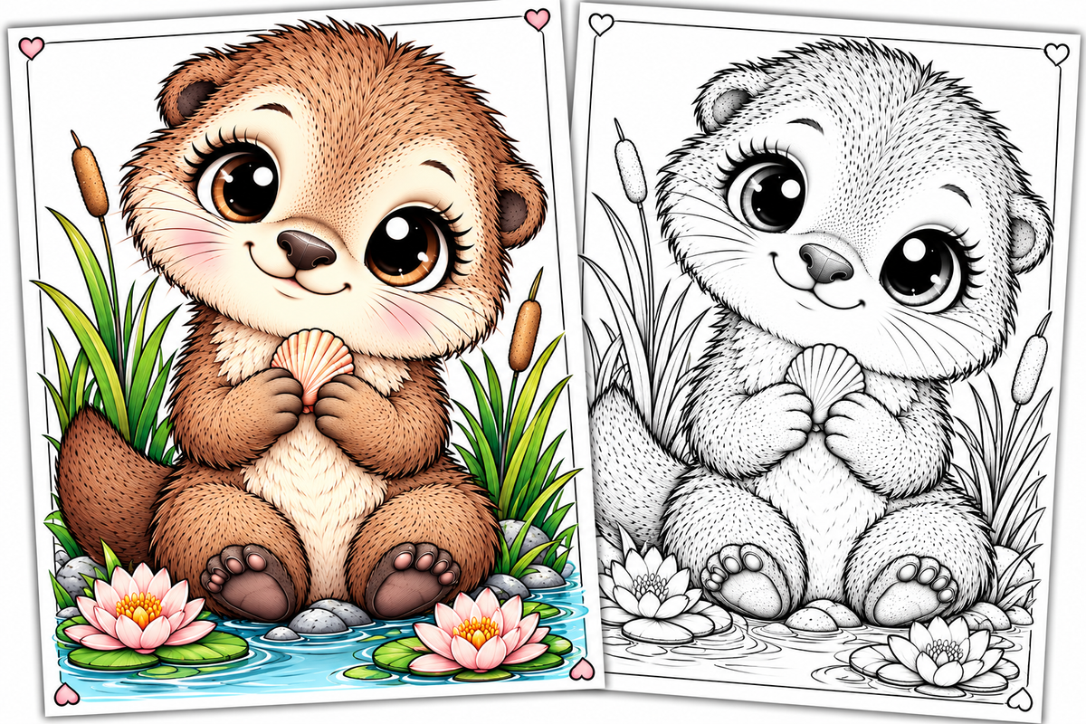 Cute Baby Animals – 35 Printable Animal Colouring Pages | Digital Download