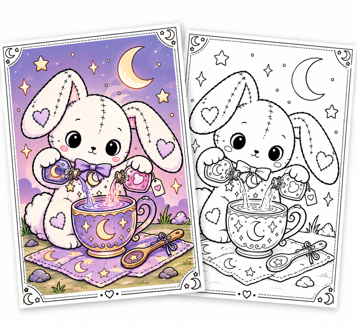 Spooky Cutie Potions & Magic – Printable Colouring Book | 30 Pages