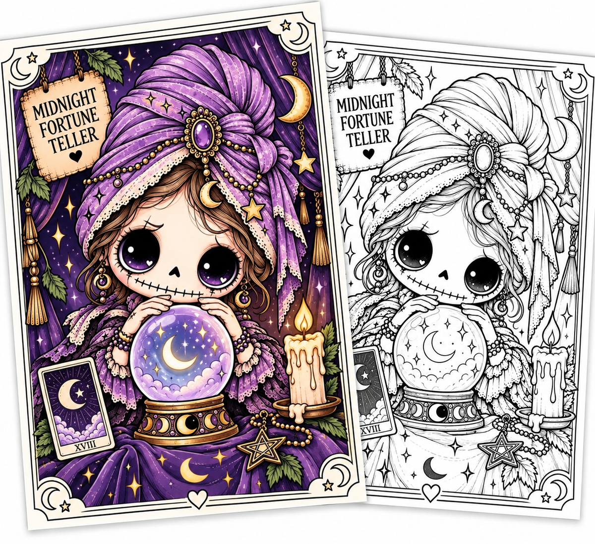 Spooky Little Monsters – Printable Colouring Book | Shaded & No-Shading Versions