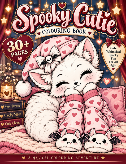 Spooky Cutie -Printable colouring book | 30 Pages